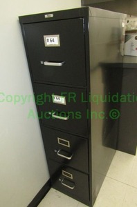 lot 96 image: Filex metal 4 drawer file cabinet, 48x12x24 in