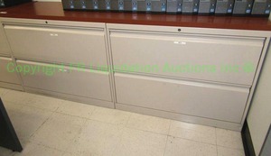 lot 133 image: 42L lateral file drawer units with top Model 42-2306K