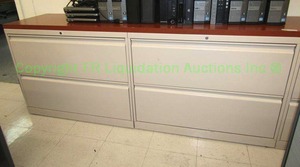 lot 134 image: 42L lateral file drawer units with top Model 42-2306K