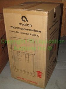 lot 188 image: Avalon water countertop dispenser in unopened box Model A8CT Black Bottleless, 24x12x12 in