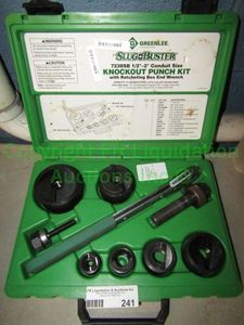 lot 241 image: GreenLee Slugbuster Knockout Punch Kit in storage case Model 7238SB 12-2