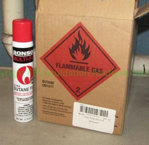 lot 242 image: Ronson Butane Fuel (UN1011) refills, 12 cans