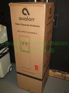lot 387 image: Avalon water countertop dispenser in unopened box Model A8CT Black Bottleless, 4x1x1 ft