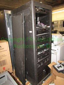 lot 388 image: Entertainment electronics Includes Ashly TRA-4075 Rack mount 4-CH amplifier, Sony 5 disc EX Change System, Sony DVD video player, Audio-Technica ATW-R12 Receiver plus, 6 9x3x2 ft