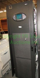 lot 375 image: Emerson Network Power Network server tower cabinet with modules Model 38SA080A0A00, 6 9x3x2 ft