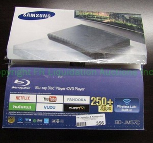 lot 356 image: Samsung Blu Ray Disc  DVD Player Model BD-JM57C Built in wireless LAN