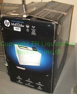 lot 340 image: HP color laser jet printer Model M452DW in box
