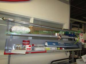 lot 322 image: Rotary shear cutter, shrink wrap, labels, and more as shown
