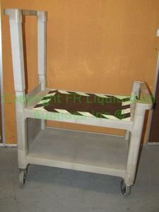 lot 313 image: Wheeled utility cart with raised handle