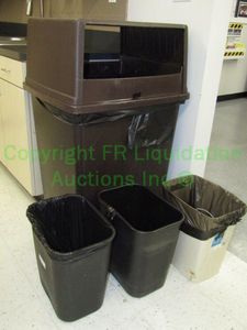 lot 730 image: Waste disposal cans as shown