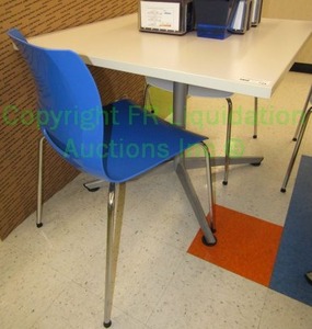 lot 724 image: Laminate top table and 2 chair set, 24x36x36 in