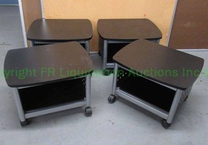 lot 292 image: Safeco rolling printer equipment stands with laminated tops (4)