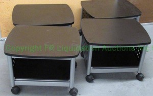 lot 295 image: Safeco rolling printer equipment stands with laminated tops (4)