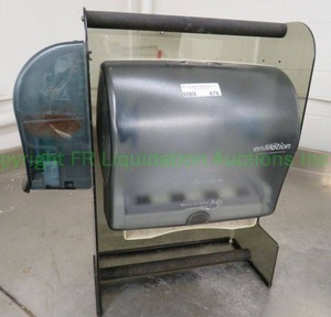 lot 478 image: Georgia Pacific EnMotion towel dispenser and soap dispenser w stand