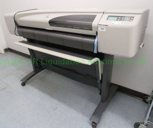 lot 492 image: HP DesignJet 500 color plotter printer w paper roll & stand