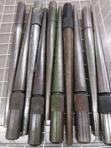 lot 504 image: 10 metal ring sizer mandrels in metal basket
