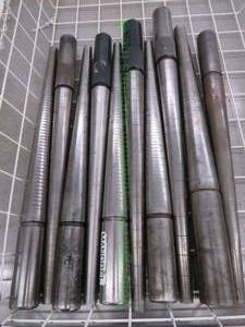 lot 506 image: 10 metal ring sizer mandrels in metal basket