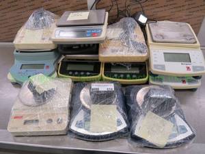 lot 510 image: Assorted electronic digital scales, various makers (Some are tagged as not working)