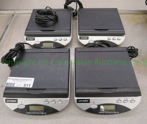 lot 511 image: Dymo Pelouze electronic digital postal scale w USB connectivity Model 40158 4ct