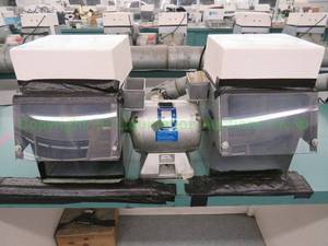 lot 526 image: Baldor 14-hp lighted polishing lathe station (mounted to bench, buyer must remove)