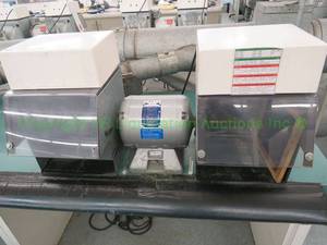 lot 538 image: Baldor 14-hp lighted polishing lathe station (mounted to bench, buyer must remove)
