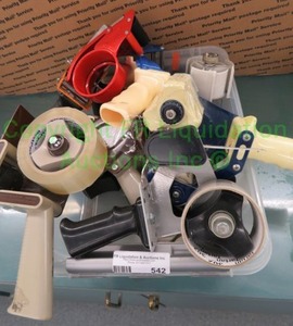 lot 542 image: Tape dispensers and guns Tote included