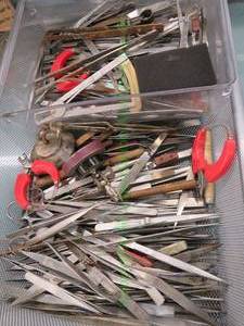 lot 551 image: Lapidary tools including tweezers, 3rd hands, specialty grips plus