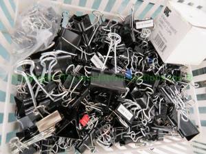 lot 559 image: Assorted office utility clips basket full