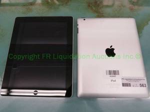 lot 563 image: Apple iPads model A1458 and A1459, 2 total (no charge cord)