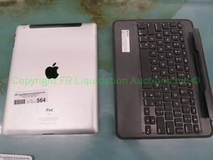lot 564 image: Apple iPad 64GB model A1396 (no charge cord) and apple iPad keyboard