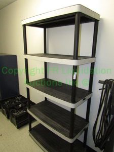 lot 202 image: KETER 5-shelf acrylic shelf unit, 72x36x18 in