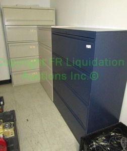 lot 204 image: HON and Great Openings lateral file cabinets - (1) 5-drawer and (2) 4-drawer
