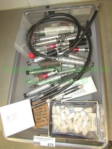 lot 672 image: Foredom jewelers handpiece tools plus tips and bits