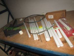 lot 406 image: Shelf Brackets, PVC tubing plus