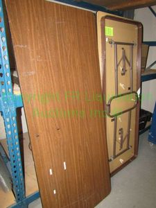 lot 403 image: (2) Folding tables with laminate tops 72 x 30