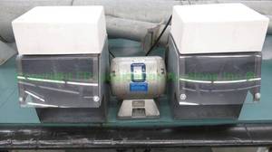 lot 577 image: Baldor 14-hp lighted polishing lathe station (mounted to bench, buyer must remove)