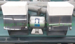 lot 578 image: Baldor 14-hp lighted polishing lathe station (mounted to bench, buyer must remove)