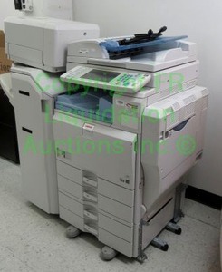 lot 439 image: Lanier color digital imaging system  printer Includes 2 additional printers on top