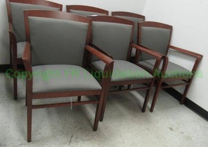 lot 448 image: National Admire WHIMBLEDON upholstered arm reception chairs 6 ct (Bid is times the quantity)