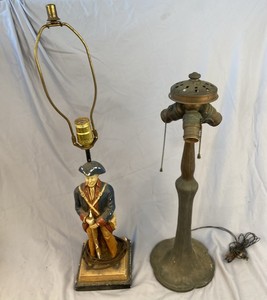 lot 38 image: 2 vintage lamps