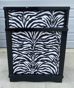 lot 51 image: zebra print 4 drawer chest of drawers