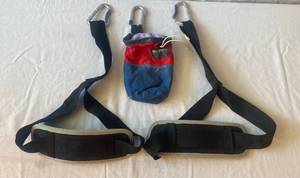 lot 73 image: 2 harnesses and a powder bag