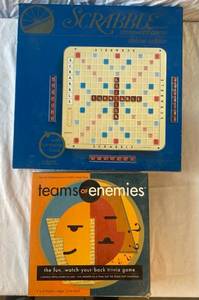 lot 84 image: games- Scrabble & Teams of Enemies