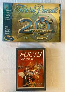 lot 86 image: Board games- Trivial Pursuit 20th anniversary & Facts in Five