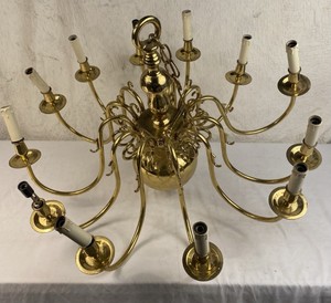 lot 143 image: Brass Chandalier