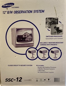 lot 160 image: Samsung 12 BW observation system with monitor and cameras