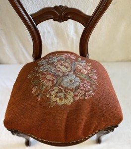 lot 164 image: Vintage cross stitch chair