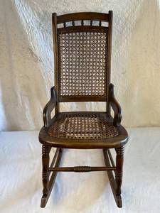 lot 165 image: wooden rocking chair