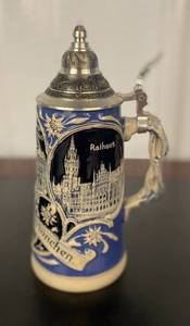 lot 174 image: Original Thewalt lidded beer stein made in Germany