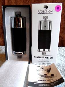 lot 11 image: CasaFlow Shower Filter - High Output 13,500 Gallons Water Filter for Hard Water